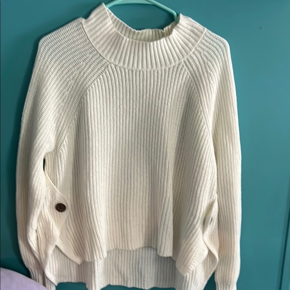 Cozy White Ribbed Sweater